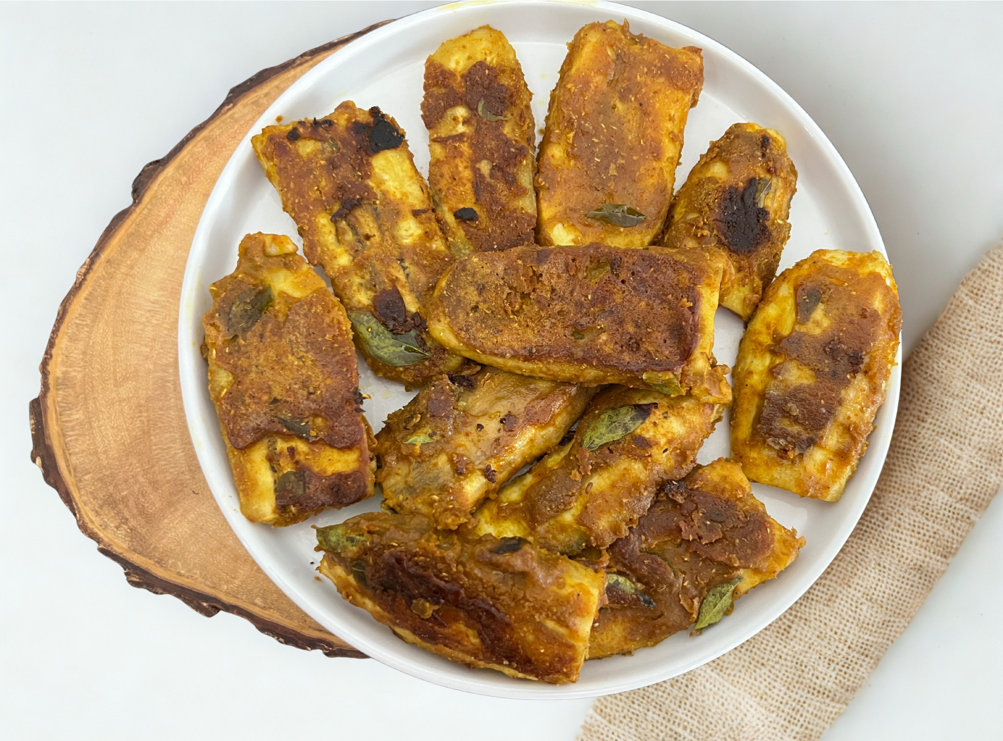 Shallow Fried Raw Bananas